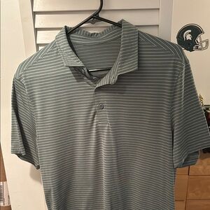 Lululemon Athletica Gray Polo Shirt Lightweight Sporty Design